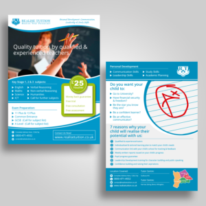 Diseño de Flyer por Nightmist para Realise Tuition | Diseño: #9479898