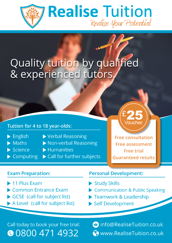 Design de Flyer par Nightmist pour Realise Tuition | Design #9565994