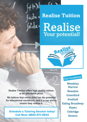 Flyer Design for Private Tuition | 77 Flyer Designs for Realise Tuition