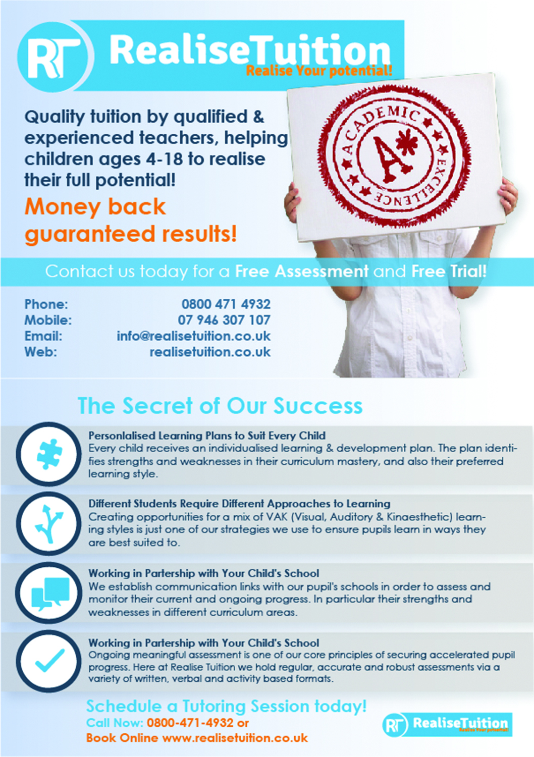 Flyer Design by SHIFT Creative for Realise Tuition | Design #9471543