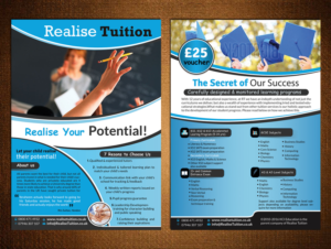 Flyer Design by creative.bugs for Realise Tuition | Design: #9484813