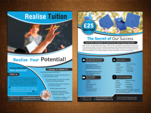 Flyer Design by creative.bugs for Realise Tuition | Design: #9484814