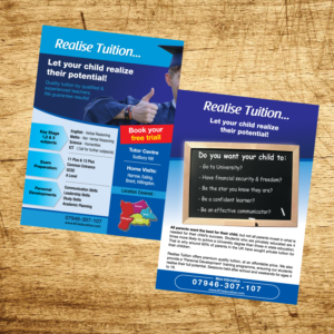 Flyer Design by GMWIRE for Realise Tuition | Design #9436299