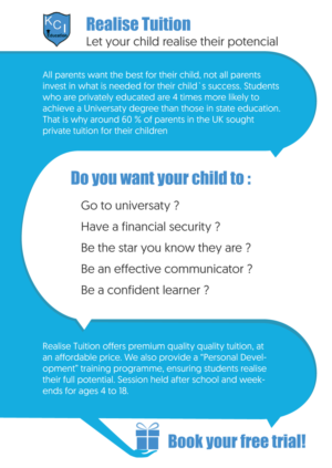 Flyer Design by persibishe for Realise Tuition | Design #9459030