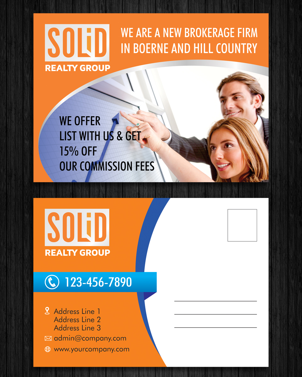 Postcard Design by ecorokerz for The SOLiD Group | Design #9412635