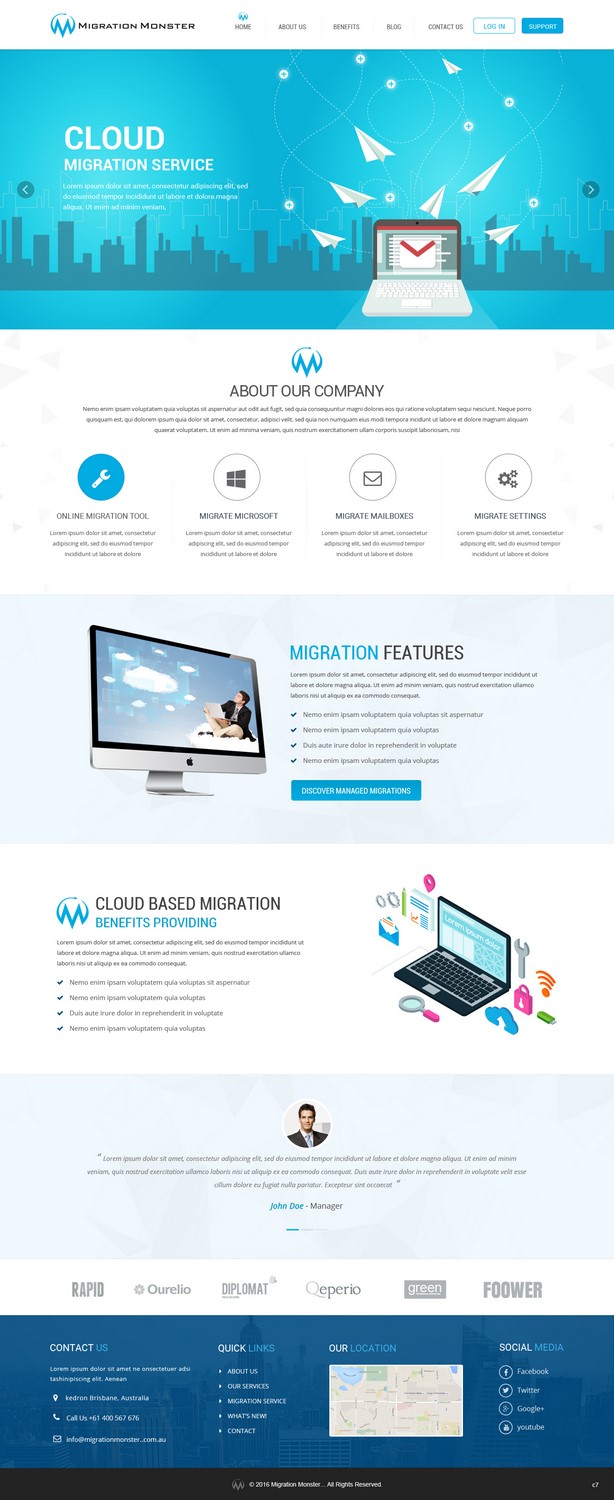 Web Design by pb for Migration Monster | Design #10130834