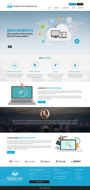Diseño Web por pb para Migration Monster | Diseño: #9438298