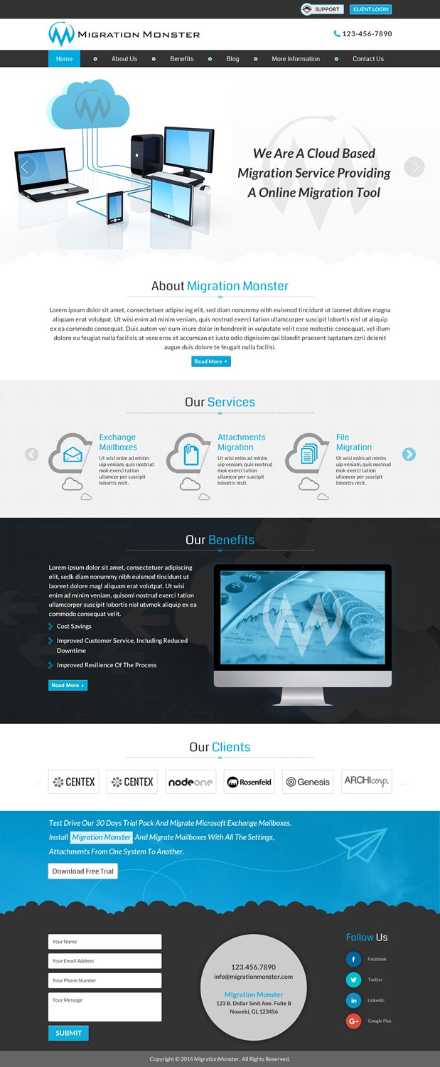 Web Design by Sbss for Migration Monster | Design #9453444