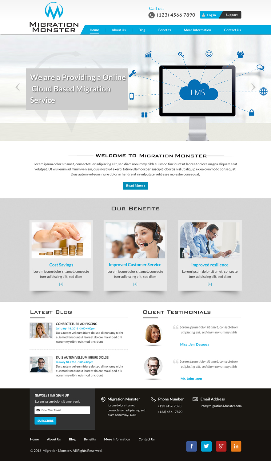 Web-Design von Sbss für Migration Monster | Design #9453461