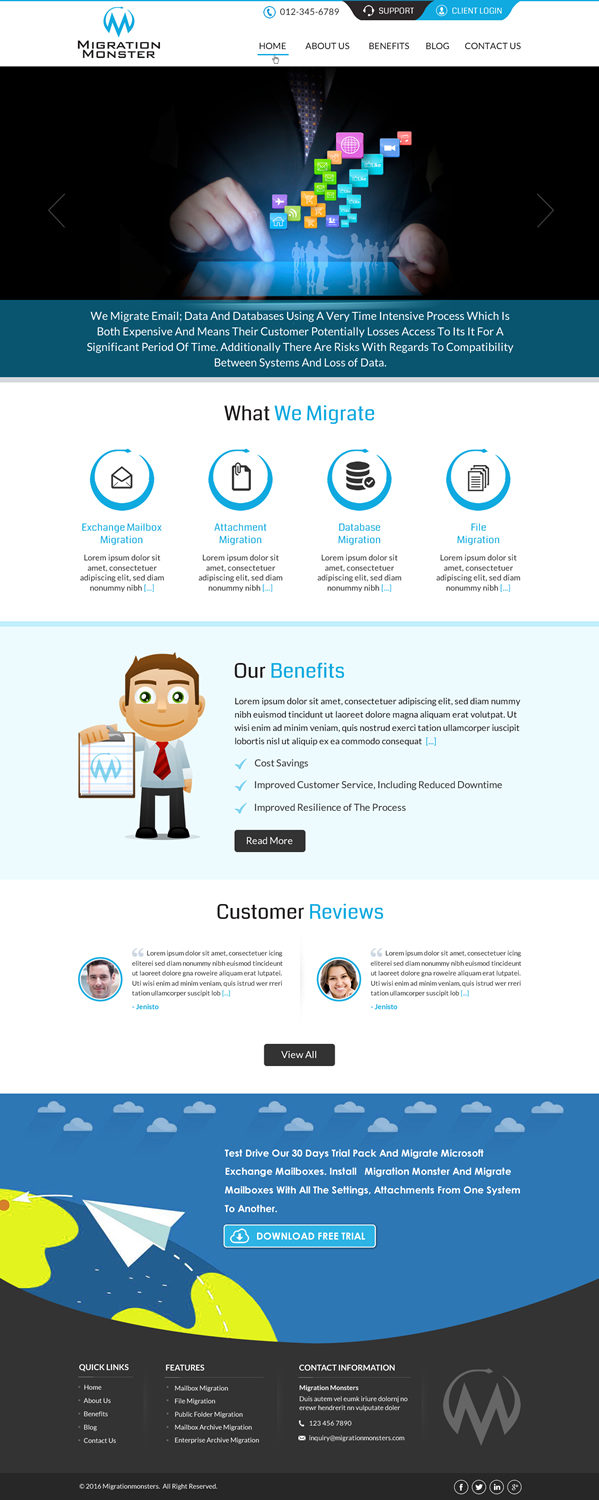 Diseño Web por Sbss para Migration Monster | Diseño #9455942