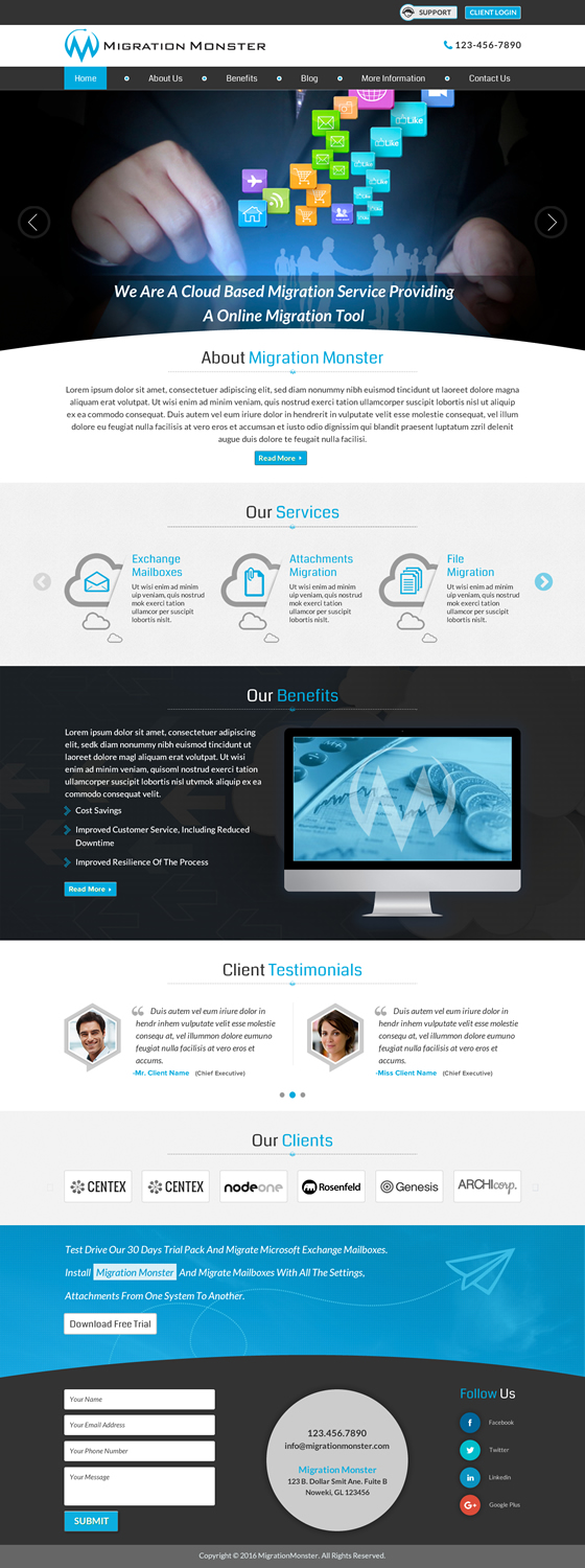 Diseño Web por Sbss para Migration Monster | Diseño #9455947