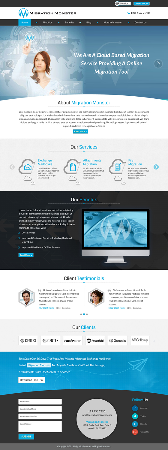 Web Design by Sbss for Migration Monster | Design #9455948