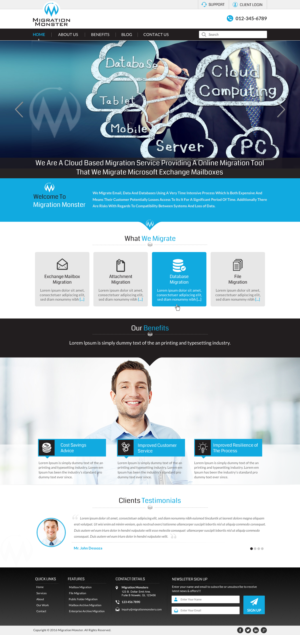Diseño Web por Sbss para Migration Monster | Diseño: #9489509