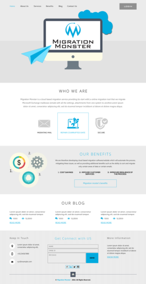 Diseño Web por rightway para Migration Monster | Diseño: #9496787