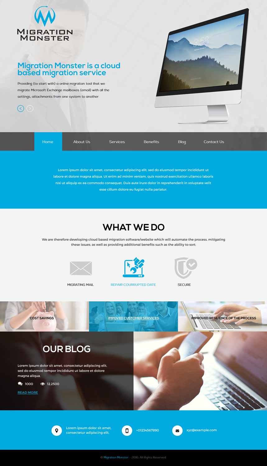 Web-Design von rightway für Migration Monster | Design #9496793
