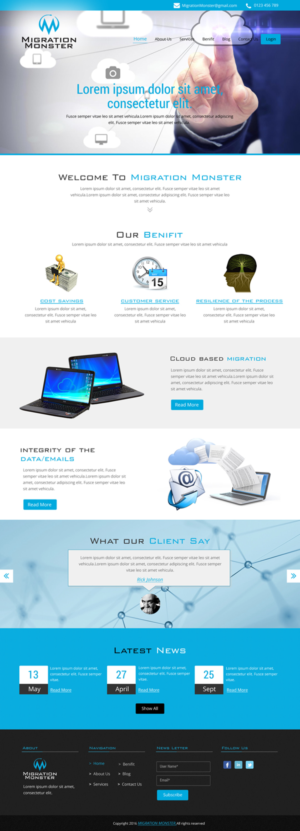 Diseño Web por rightway para Migration Monster | Diseño: #9496796