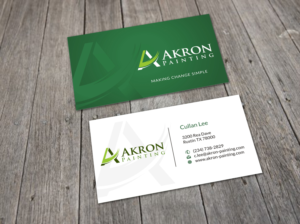 Business Card for Akron Painting  | Business Card Design by SKYdesign