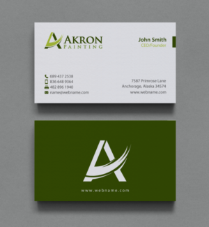 Business Card for Akron Painting  | Business Card Design by chandrayaan.creative