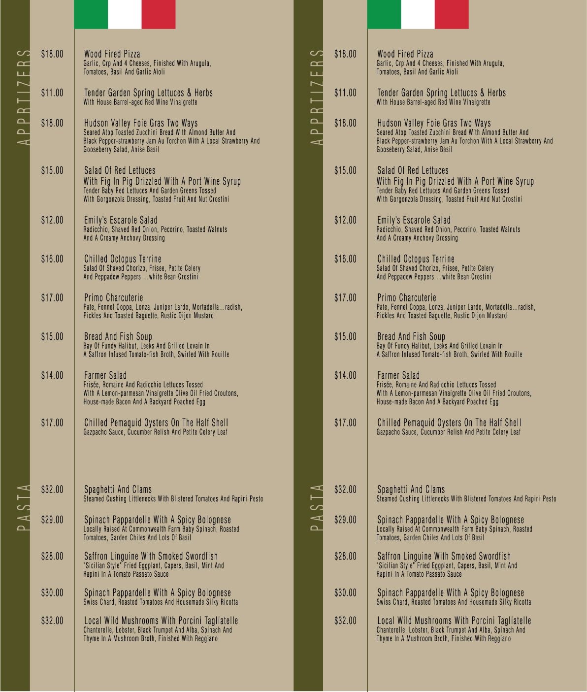 Menu Design by ADEX for this project | Design #2072238