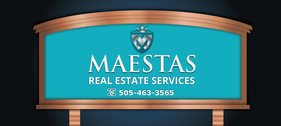 Signage Design by Chaitanya S. for Maestas Real Estate Services  | Design #9447356