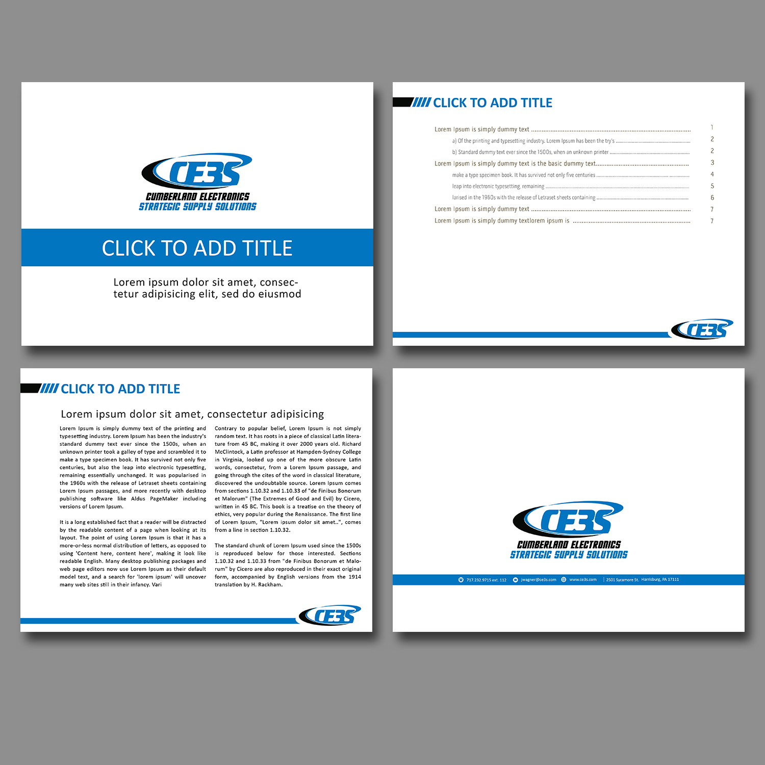 Diseño de PowerPoint por kousik para Cumberland Electronics | Diseño #9427277