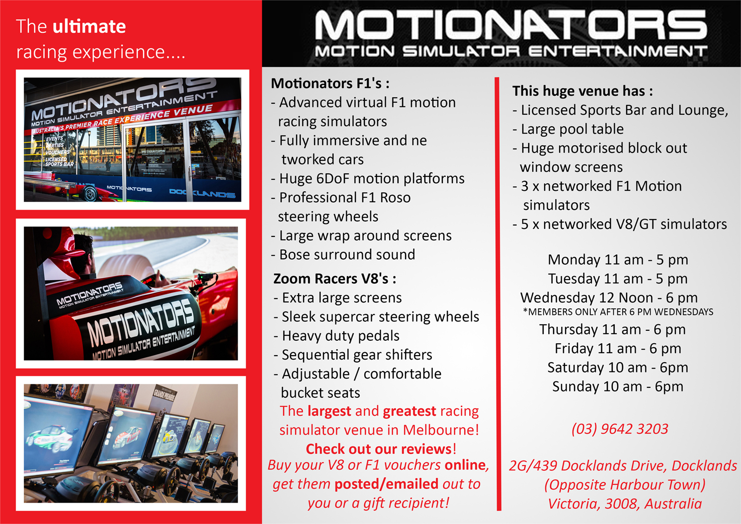 Flyer-Design von Jay Curtis Daily für F1 EXPERIENCE PTY LTD | Design #9472589