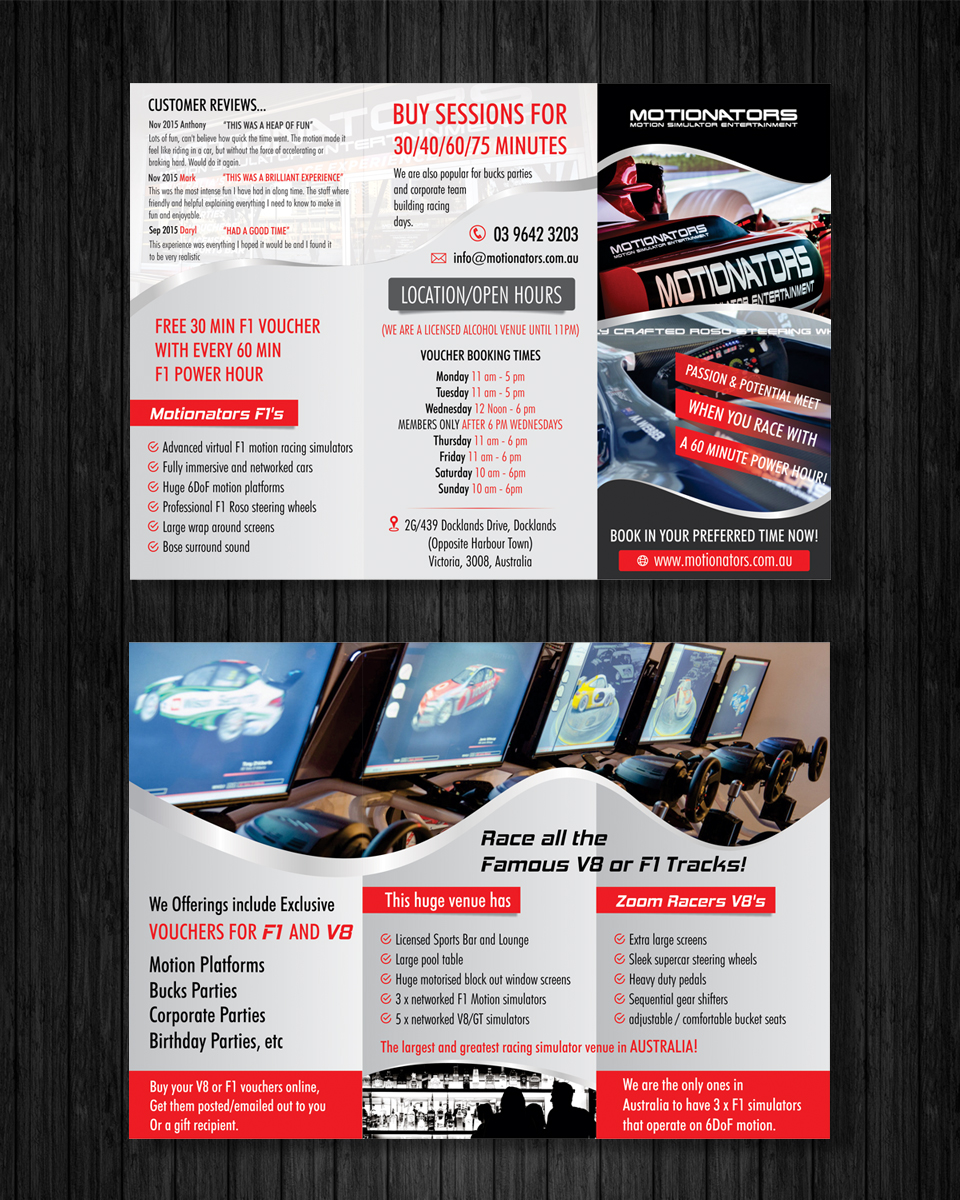 Flyer-Design von ecorokerz für F1 EXPERIENCE PTY LTD | Design #9545296