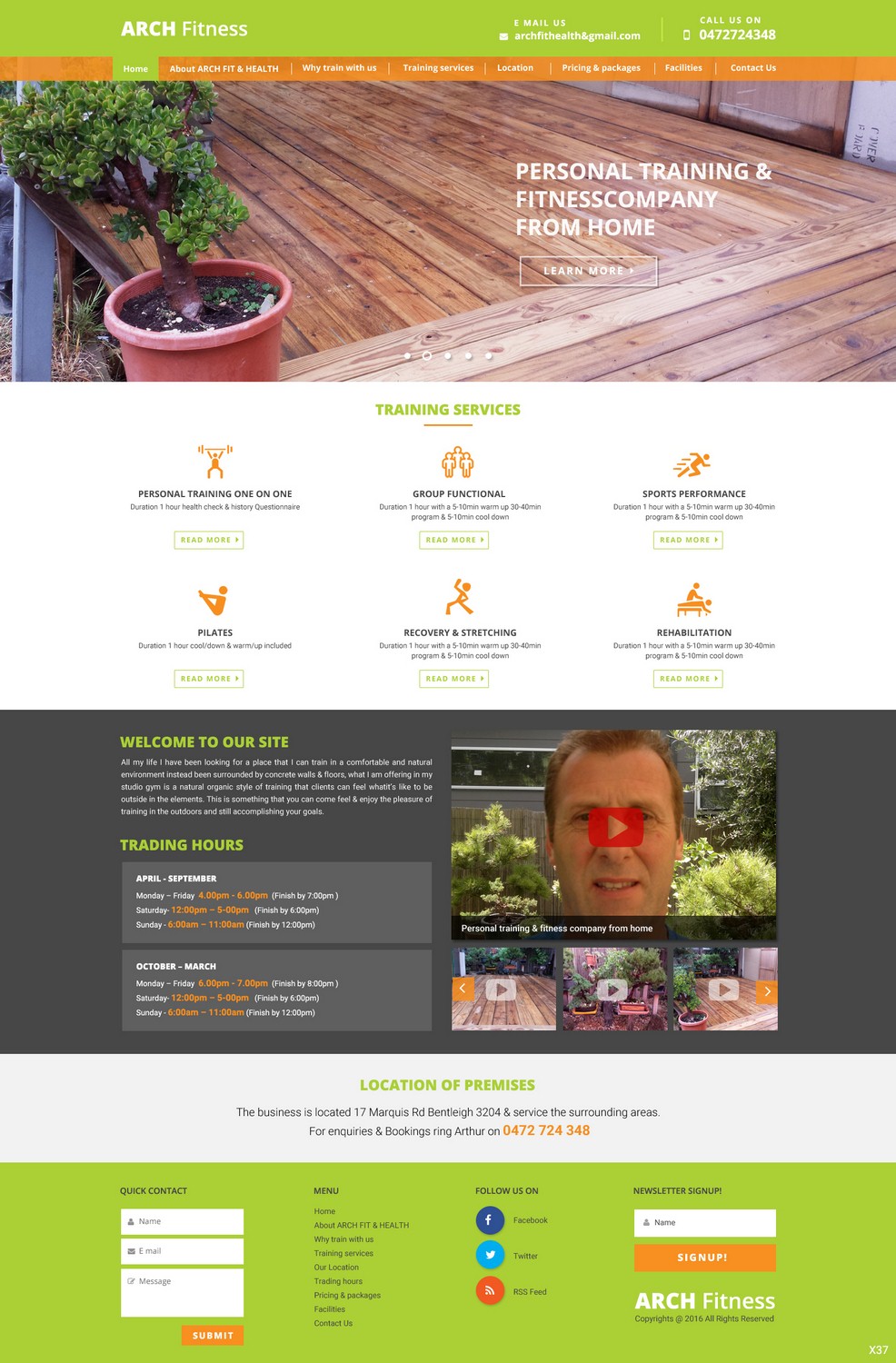 Web Design par pb pour Arch Fitness & Health | Design #9467094