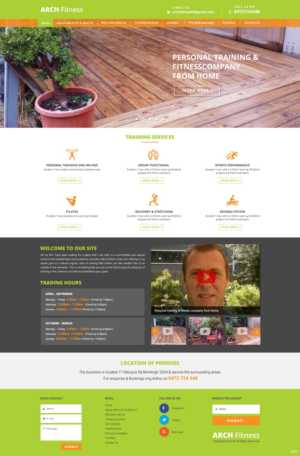 Diseño Web por pb para Arch Fitness & Health | Diseño: #9467094