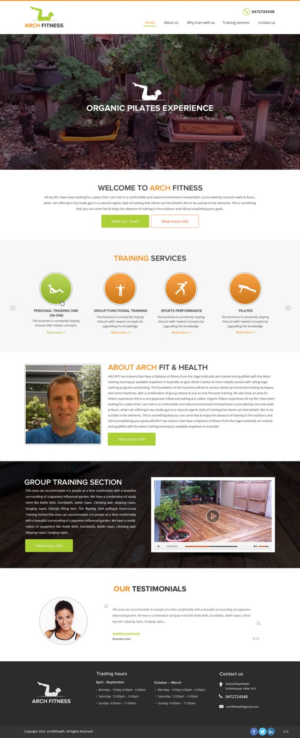 Diseño Web por pb para Arch Fitness & Health | Diseño: #9471666
