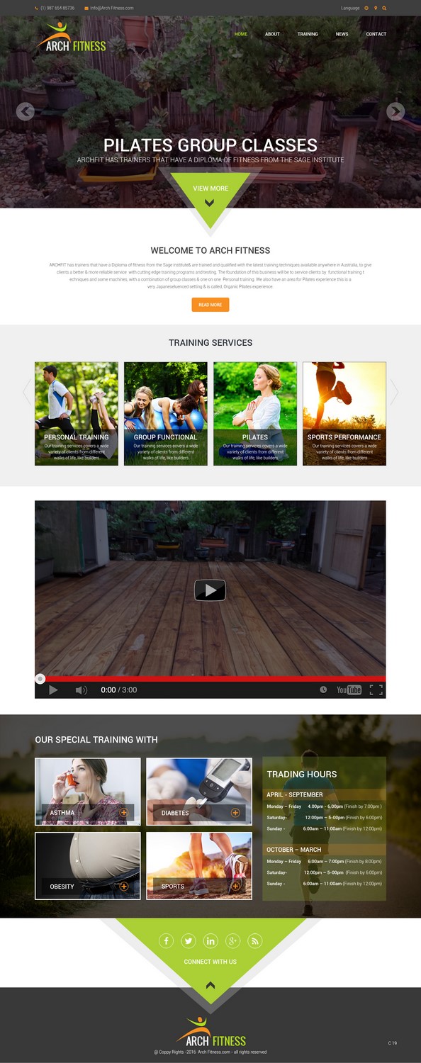Web Design by pb for Arch Fitness & Health | Design #9480730