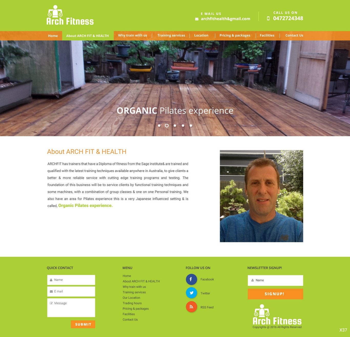 Diseño Web por pb para Arch Fitness & Health | Diseño #9480733