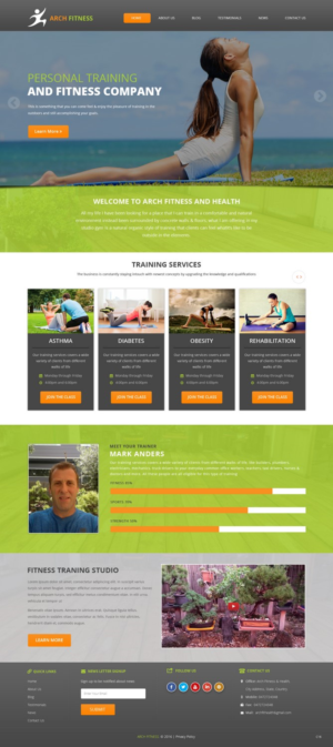 Diseño Web por pb para Arch Fitness & Health | Diseño: #9480734