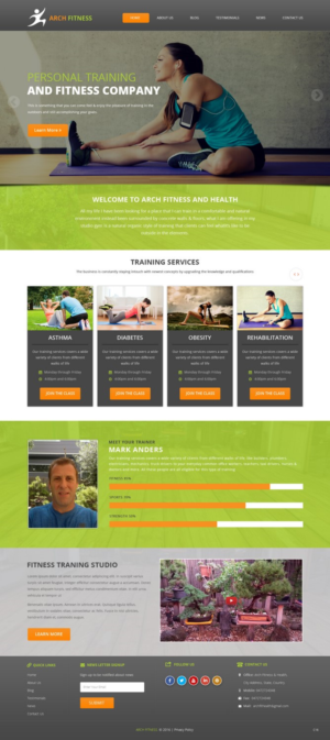 Diseño Web por pb para Arch Fitness & Health | Diseño: #9480735