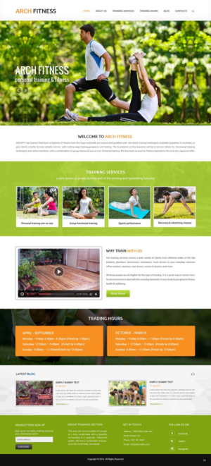 Diseño Web por pb para Arch Fitness & Health | Diseño: #9480737