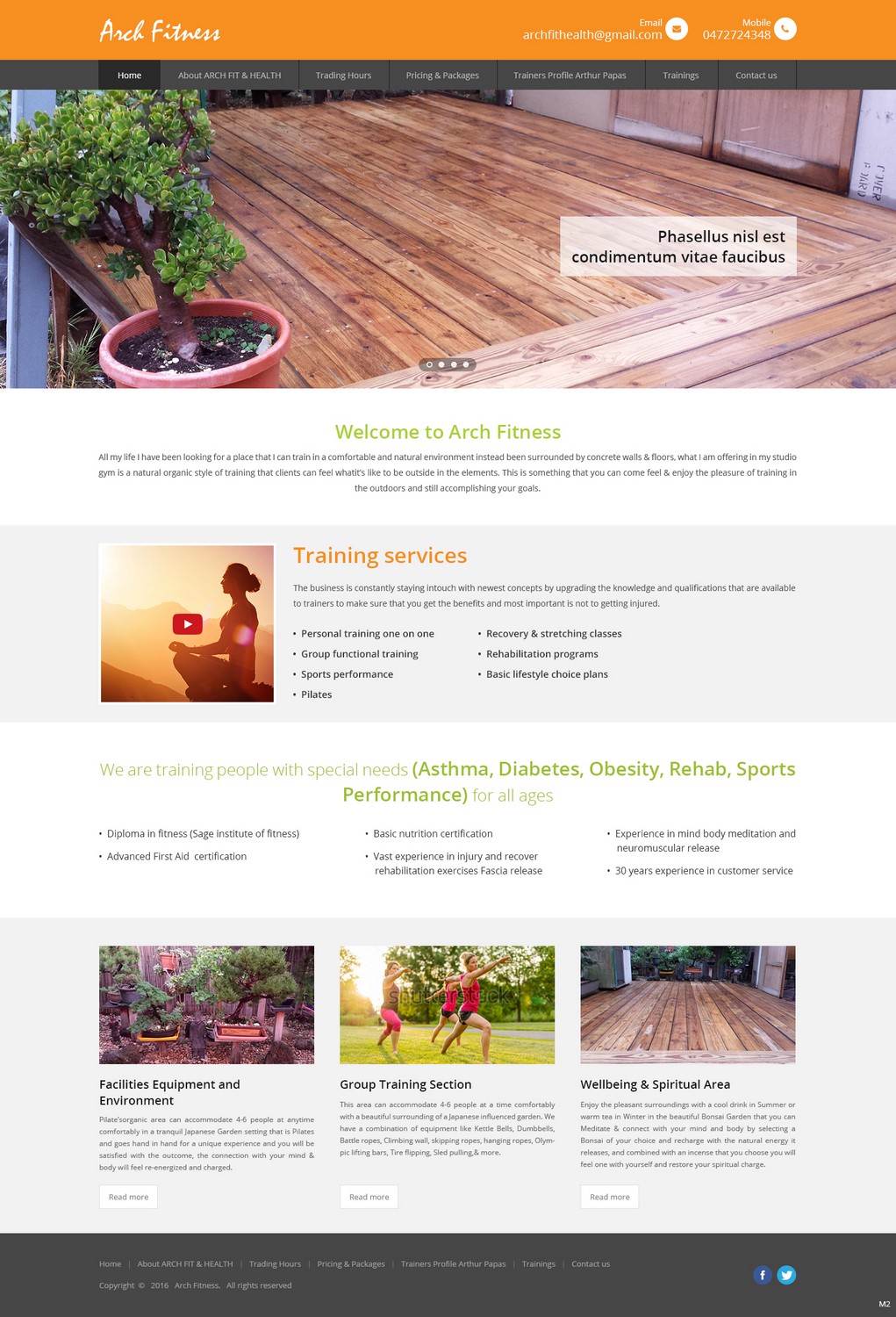 Web Design par pb pour Arch Fitness & Health | Design #9480738