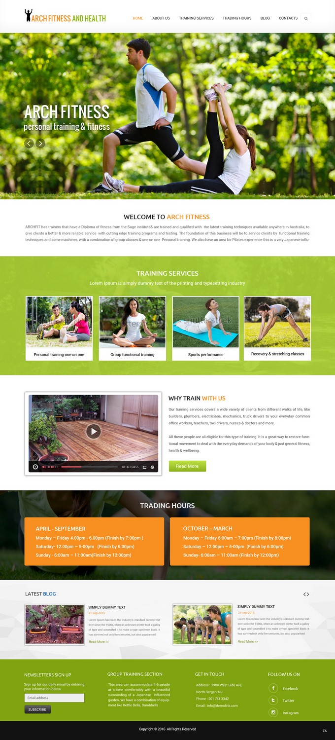 Web Design by pb for Arch Fitness & Health | Design #9511716