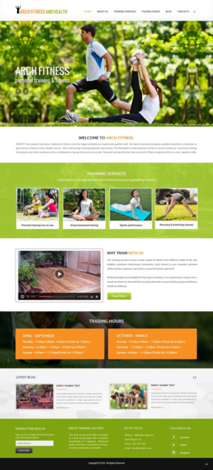 Diseño Web por pb para Arch Fitness & Health | Diseño: #9511716