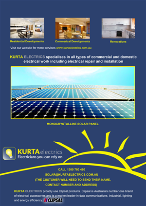 Flyer Design for Electrical and Solar Services Company | Flyer Design by Desire Design Solutions