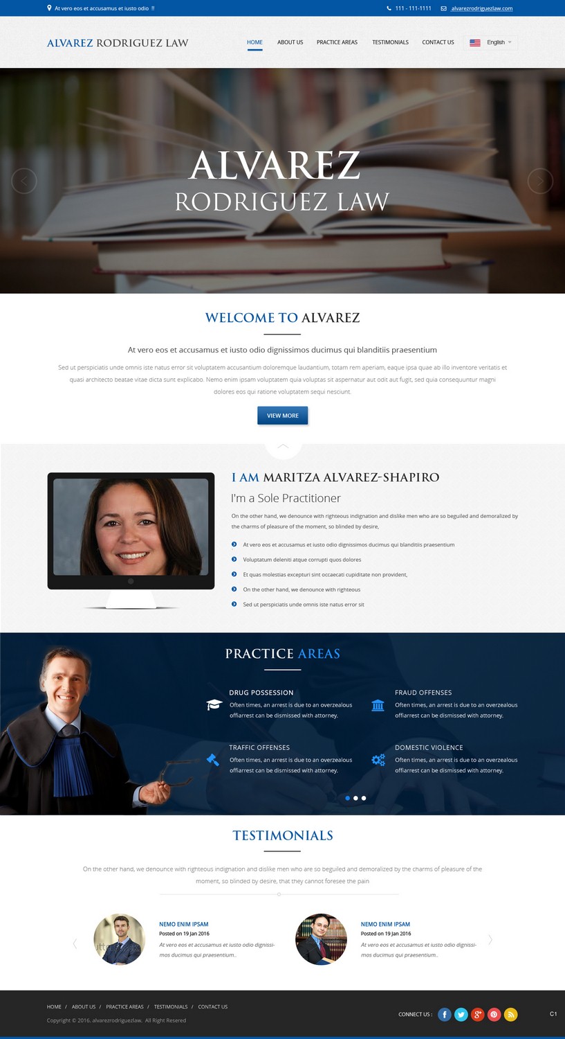 Web Design by pb for Maritza Alvarez-Shapiro, P.A. | Design #9467069