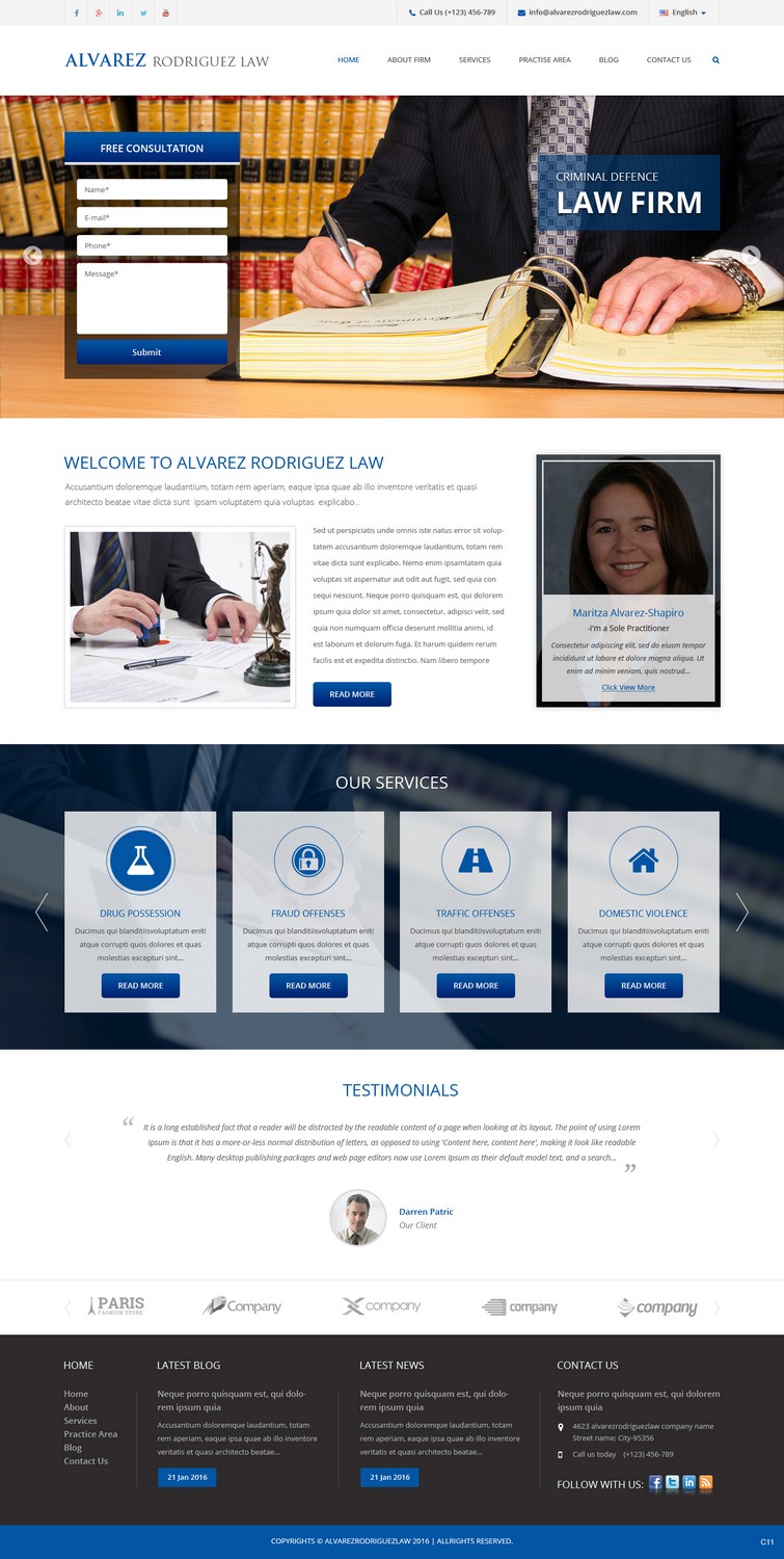Web Design by pb for Maritza Alvarez-Shapiro, P.A. | Design #9467072