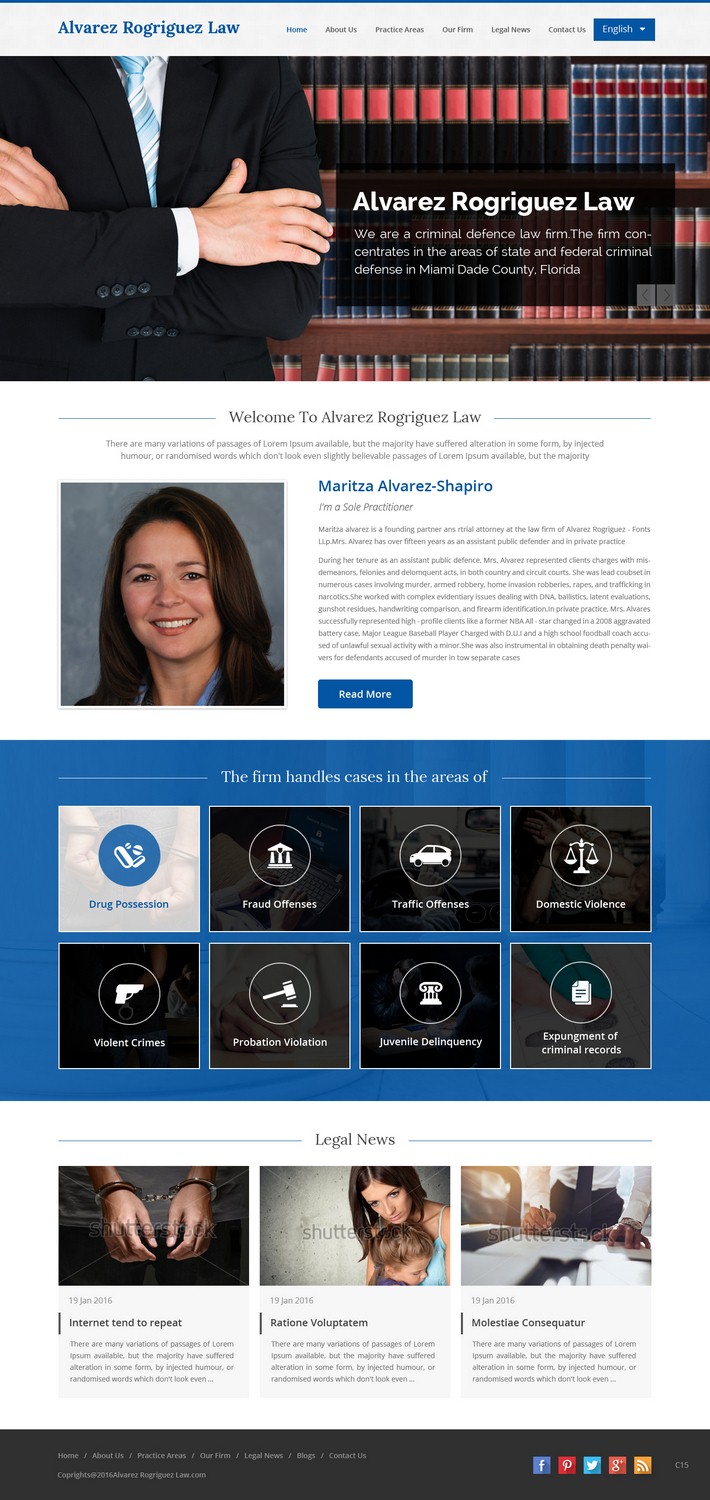 Web Design by pb for Maritza Alvarez-Shapiro, P.A. | Design #9467073