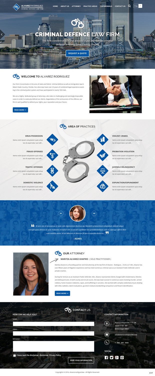 Web Design by pb for Maritza Alvarez-Shapiro, P.A. | Design #9467080