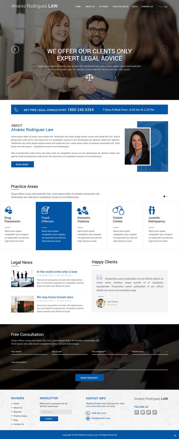 Web Design by pb for Maritza Alvarez-Shapiro, P.A. | Design #9480712
