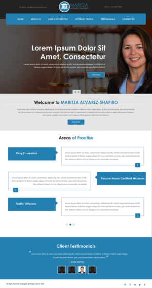 Web Design by Creations Box 2015 for Maritza Alvarez-Shapiro, P.A. | Design: #9502918