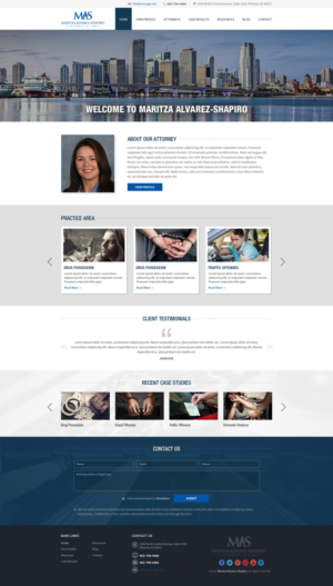 Web Design by creative.bugs for Maritza Alvarez-Shapiro, P.A. | Design: #9490394
