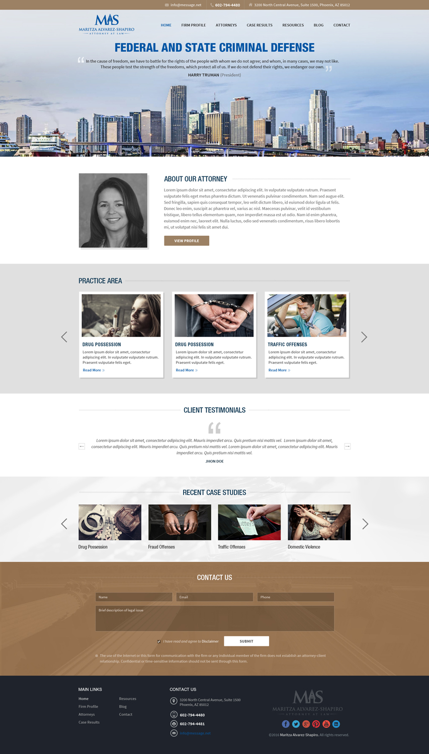 Web-Design von creative.bugs für Maritza Alvarez-Shapiro, P.A. | Design #9501117
