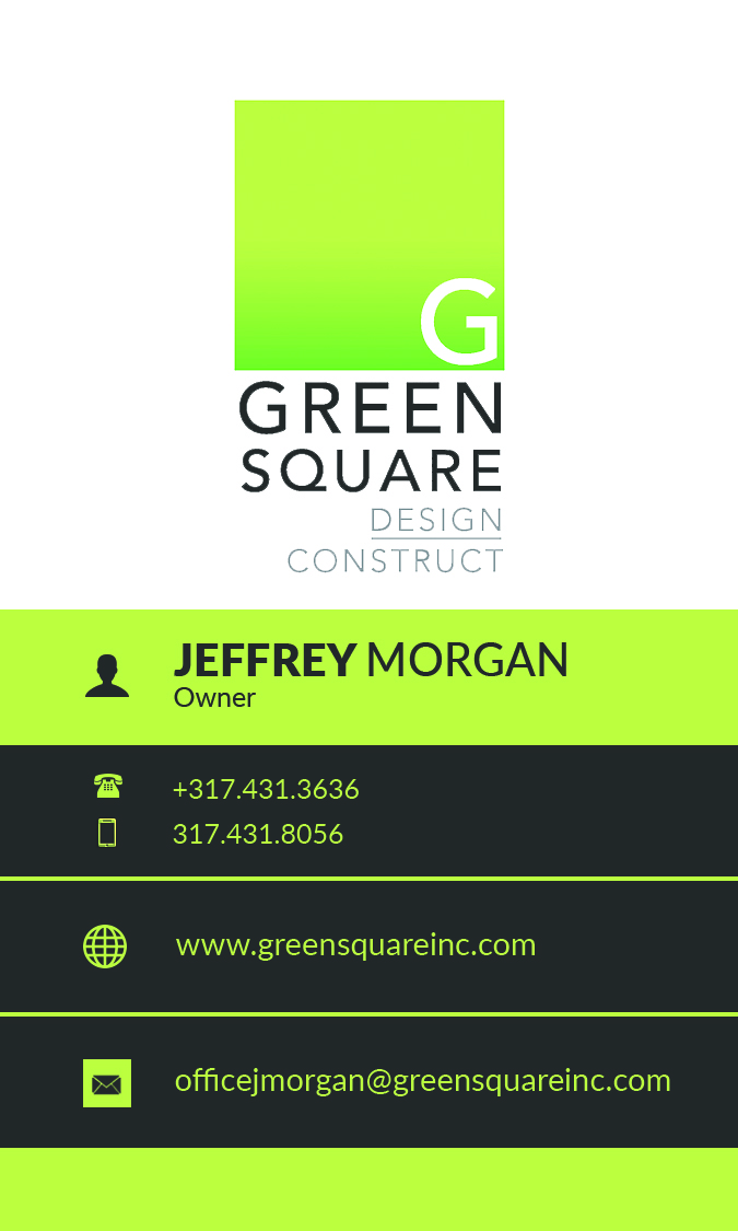 Design de Carte de Visite par stwebre1a pour Green Square Design Construct Inc. | Design #9433666