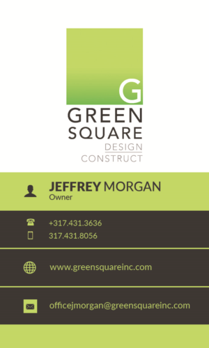 Business Card Design by stwebre1a for Green Square Design Construct Inc. | Design #9433666