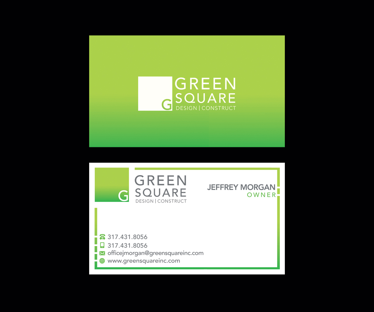Business Card Design by Ethien for Green Square Design Construct Inc. | Design #9465616
